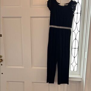 Zunie Black Pant Suit with Silver Accent